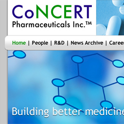 Concert Pharmaceuticals Web Site and Custom CMS