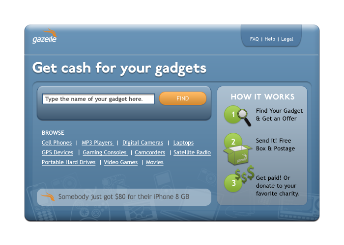 Gazelle re-commerce widget