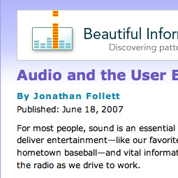Audio and the User Experience