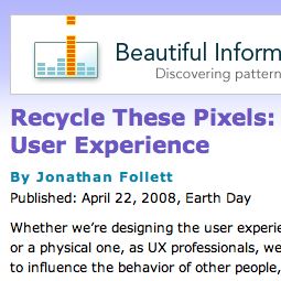 Recycle These Pixels: Sustainability and the User Experience
