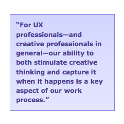 A Practical Guide to Capturing Creativity for UX