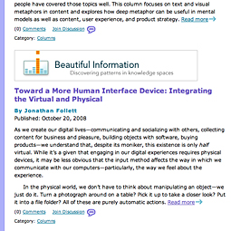 Toward a More Human Interface: Integrating the Virtual and Physical